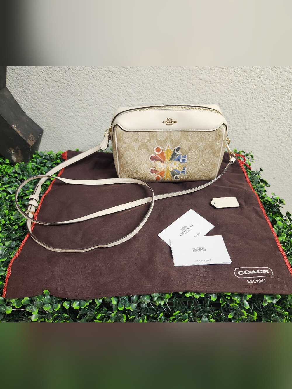 Coach Bennett Crossbody In Signature Canvas With Radial Rainbow F76628